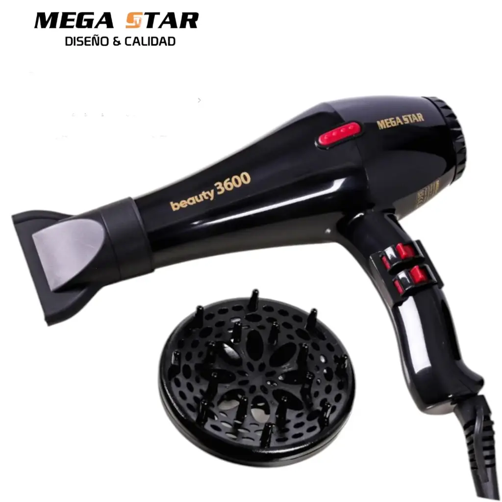 Secador de pelo Mega Star con difusor 3600watt